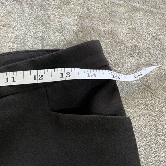 Vince Camuto Womens Pants 4P Black Crepe Ankle Petite Straight Leg Work Trousers - Picture 7 of 11